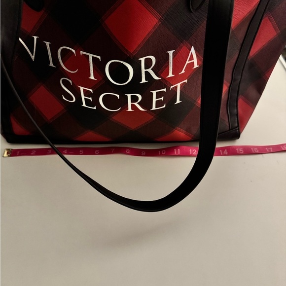 NWT Victoria's Secret Checkered Red and Black Tote - Picture 6 of 8